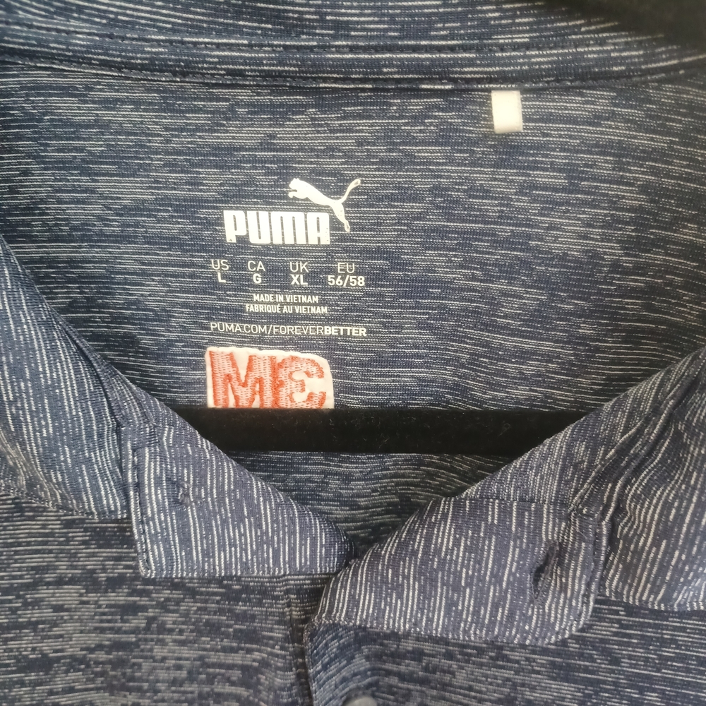 PUMA Men's Navy Button Down Shirt